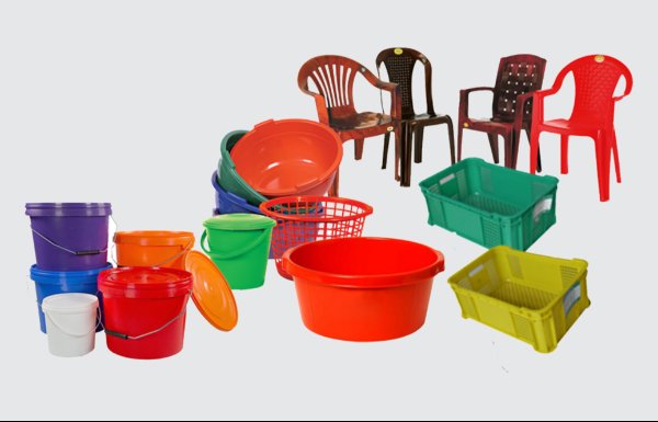 Planned plastic product range — buckets, basins, chairs, crates