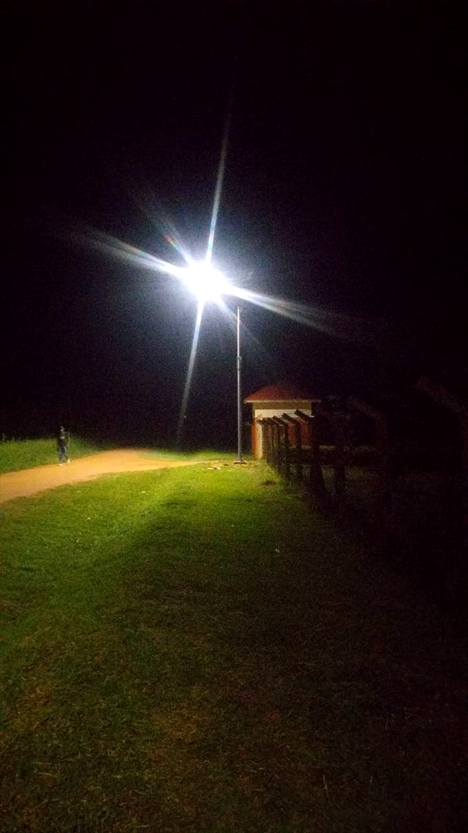 Solar street lighting installation