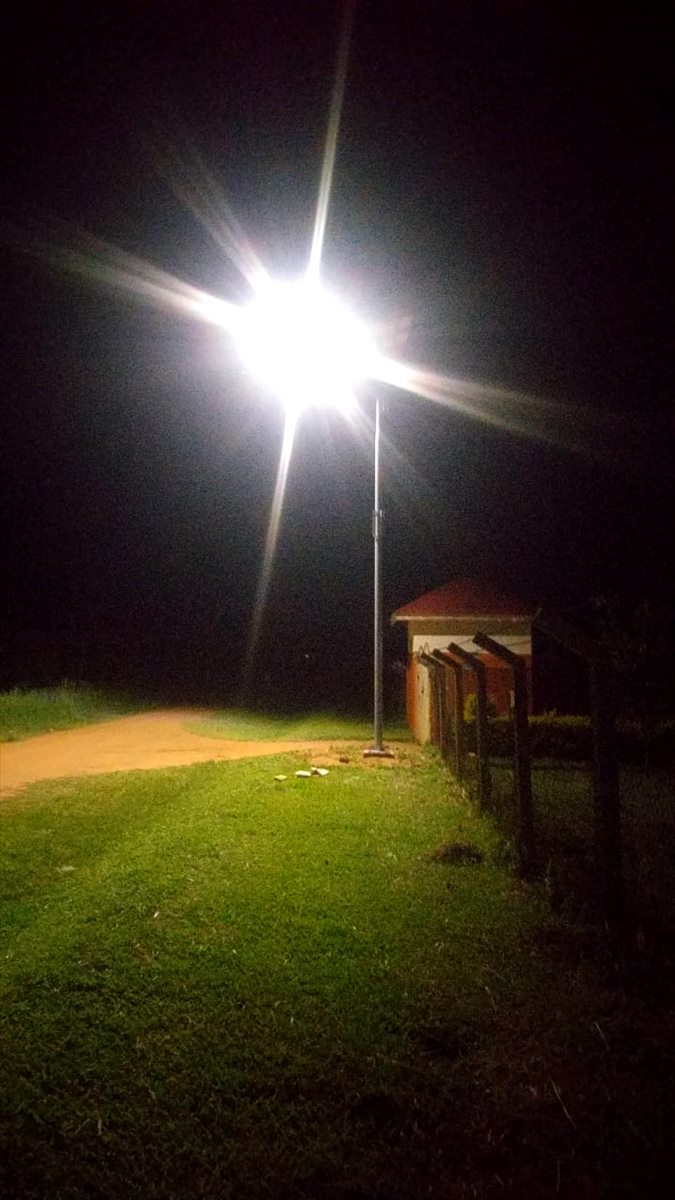 Solar street lighting installation